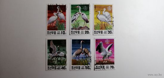 Северная Корея. КНДР 1991. Охрана природы - Птицы. Полная серия