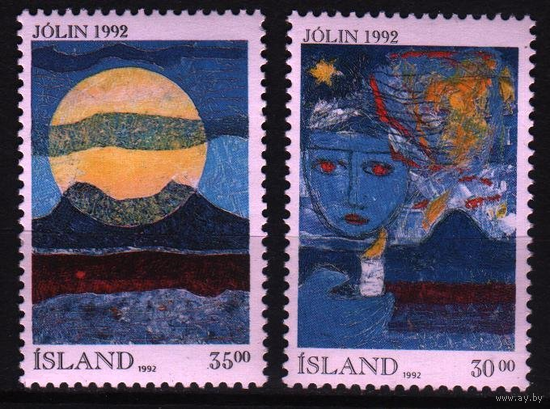 1992 Исландия Христианство Рождество и Новый год Mi-744-75.2х-марки**\\БА