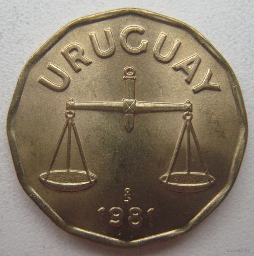 Уругвай 50 сентесимо 1981 г.