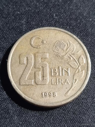 Турция 25000 лир 1998