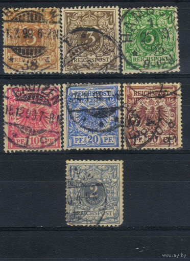 Германия Имп 1889-90 Герб Корона Номинал Стандарт #45-8,50,52