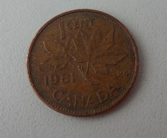1 цент Канада 1981 г.в.