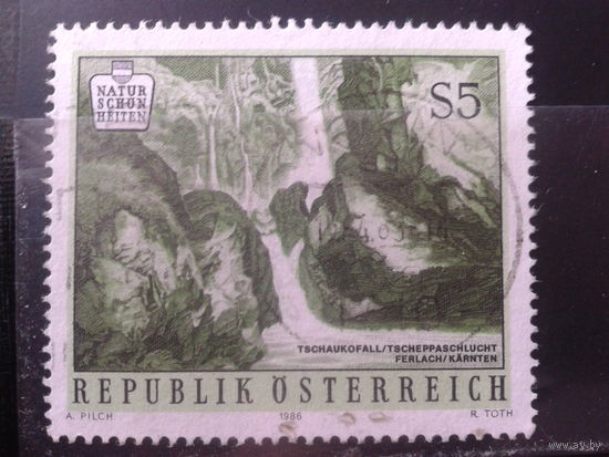 Австрия 1986 Природа, водопад