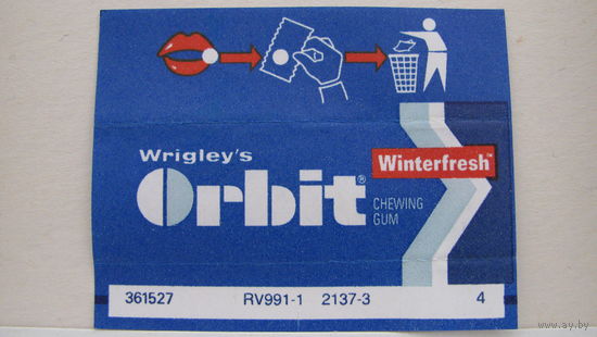 Обертка от жвачки Orbit Winterfresh
