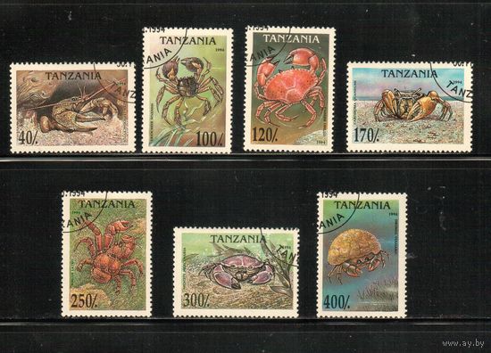 Танзания-1994(Мих.1923-1929)  гаш. , Морская фауна, Крабы, Раки (полная серия)