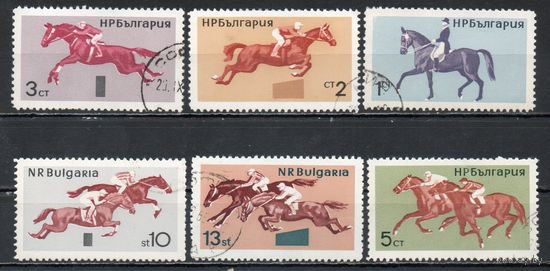 Конный спорт Болгария 1965 год серия из 6 марок