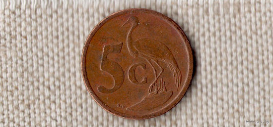 ЮАР/Южно-Африканская Республика 5 центов 2010 Фауна - птицы/герб  [KM# 493]