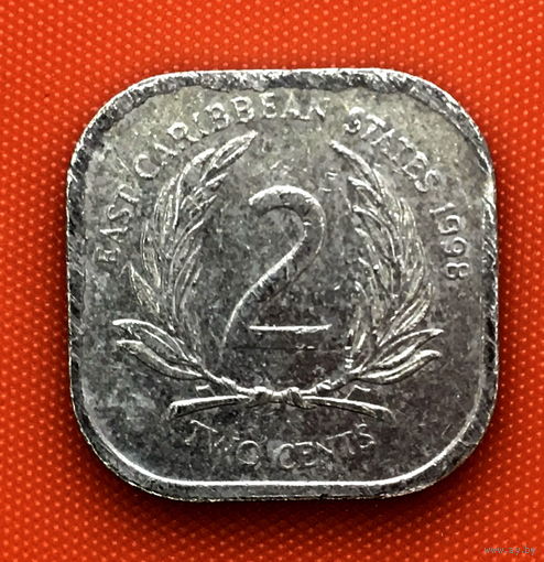 109-23 Восточные Карибы, 2 цента 1998 г. г.