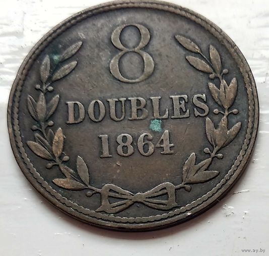 Гернси 8 дублей, 1864  1-9-8