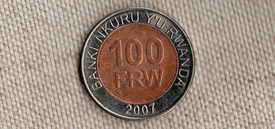 Руанда 100 франков 2007/блеск/ KM#32