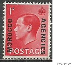 Британская почта в Марокко. Король Эдуард VIII. Надпечатка на Британии. 1936г. Mi#75.