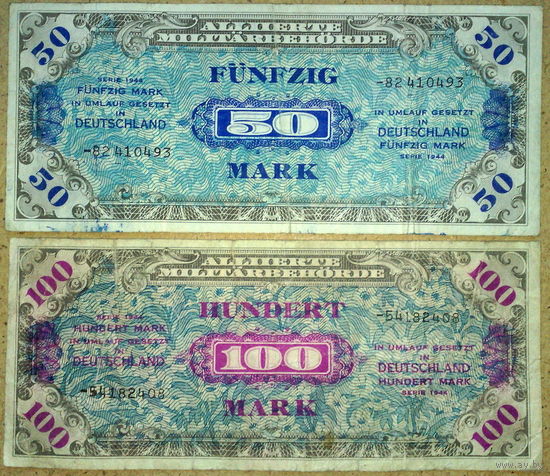 50-100 марок 1944г. Сов. оккупация