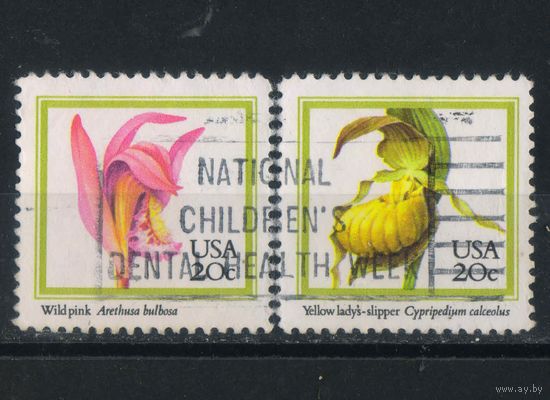 США 1984 Орхидеи #1683-4