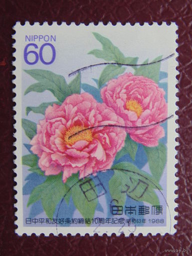Япония 1988 г. Цветы.