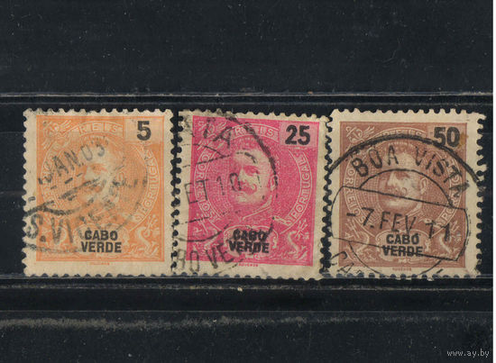 Португалия Колонии Кабо Верде 1898-1903 Карл I Стандарт #38А,78,79