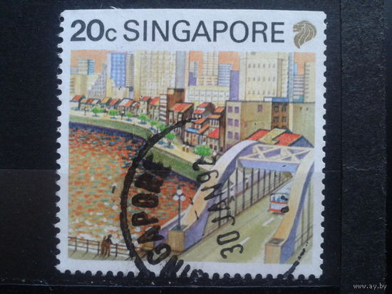 Сингапур, 1990. Туризм, марка из буклета