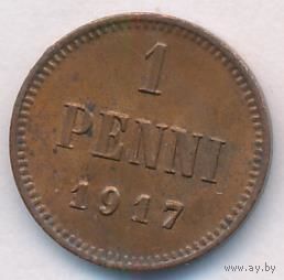 1 пенни 1917 год _состояние XF/aUNC