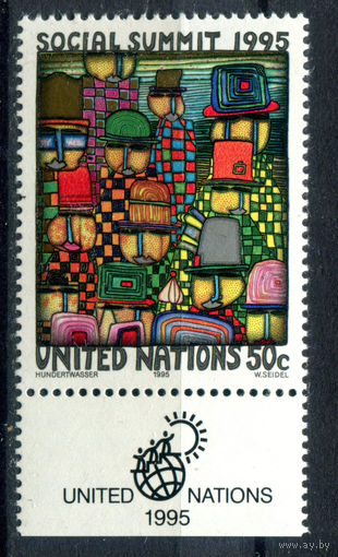 ООН (Нью-Йорк) - 1995г. - Всемирный саммит по социальному развитию - полная серия, MNH [Mi 680] - 1 марка
