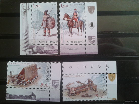 Молдова 2012 Войны в Средние века полная серия Михель-5,6 евро