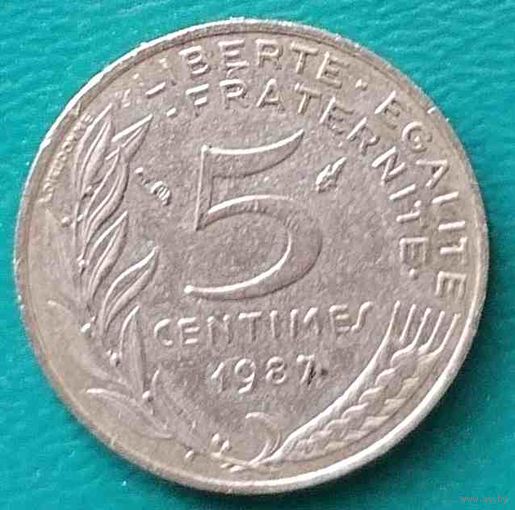 Франция 5 сантимов 1987 02