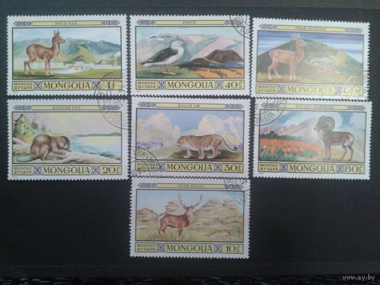 Монголия 1974 фауна полная серия