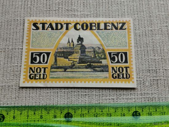 Германия-нотгельд  50    пфенингов  Coblenz 1921