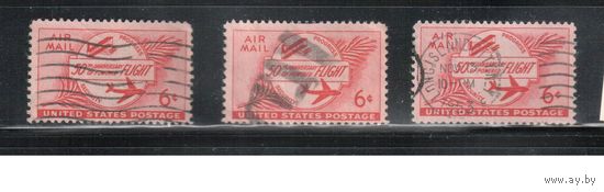 США-1953, (Мих.640), гаш. , Авиапочта, Самолет(одиночка),цена за 1 м на выбор