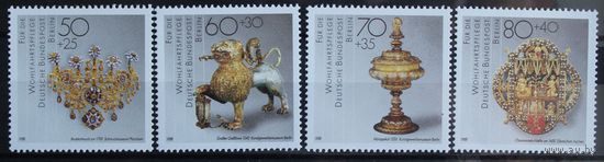 Благотворительные марки. Работы из драгоценных металлов, Германия (Берлин), 1988 год, 4 марки