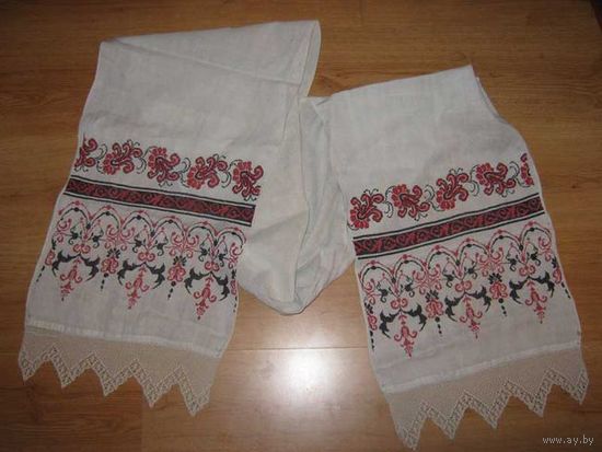 Конец XIX века/Старинный-Рушник: "КИЕВЛЯНКА" (полотенце)-узкое,богато декорированное полотнище домашнего производства.