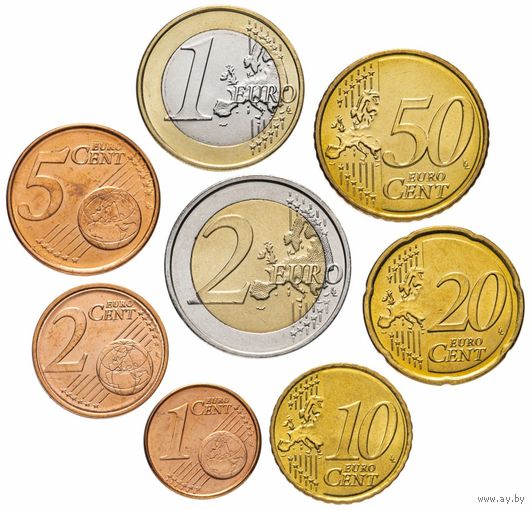 Греция набор евро 2005 (8 монет) UNC в холдерах