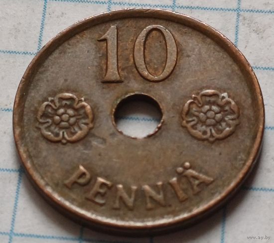 Финляндия 10 пенни, 1941     ( 2-1-9 )