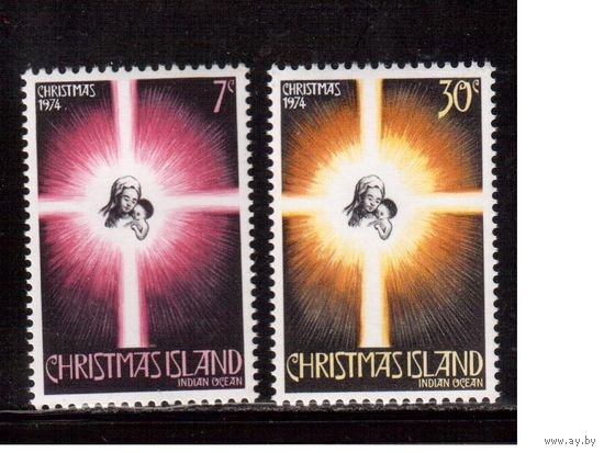 Остров Рождества-1974,(Мих.61-62)  ** , Рождество,