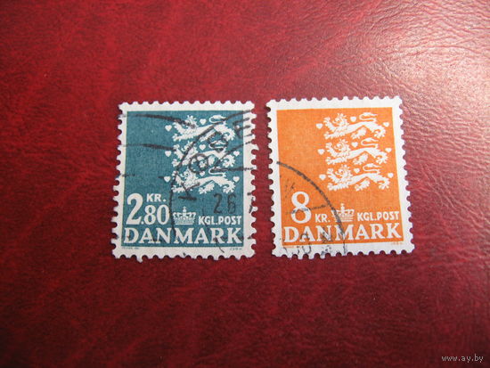 Марки герб 1979 год Дания