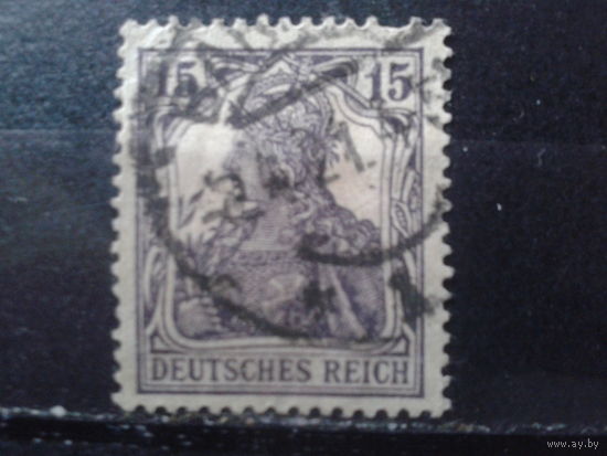 Германия Рейх 1917 "Германия" 6-й выпуск Полная (5) Михель-3,0 евро гаш