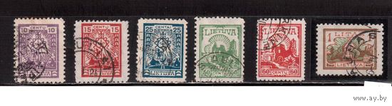 Литва-1923 (Мих.187-193)  гаш.   , Стандарт, Крест, Каунас, Церковь