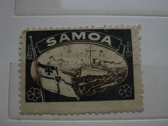 Транспорт, корабли,  флот, флаги, гербы, орел, Самоа - марка