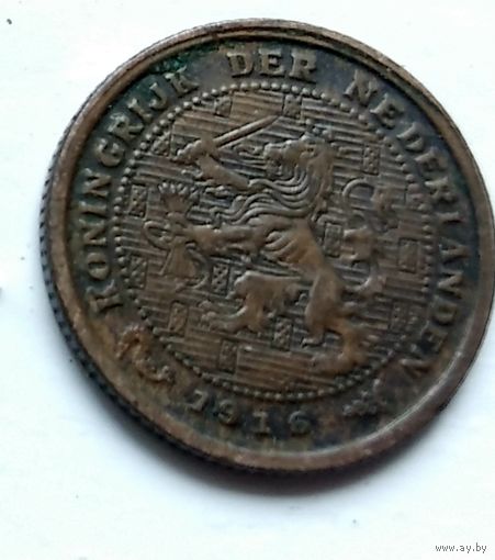 Нидерланды 1/2 цента, 1916 1-11-24
