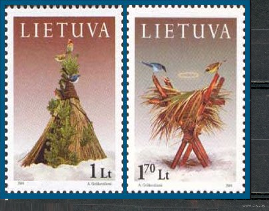 Литва 2001, (183) Рождество. Новый год, 2 марки **