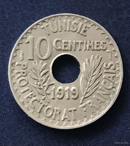Тунис 10 сантимов 1919