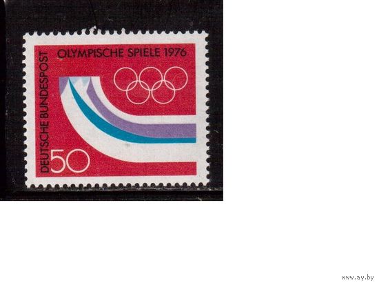 Германия(ФРГ)-1976,(Мих.875), **, Спорт, Зимняя ОИ-1976