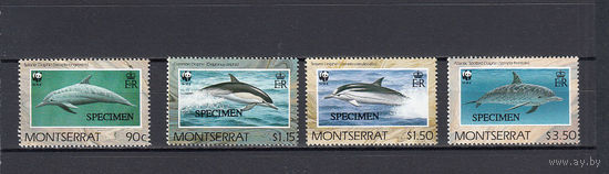 Фауна. Дельфины. Монтсеррат. 1990. 4 марки. SPECIMEN. Michel N 786-789 (16,00 е)