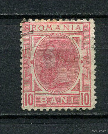 Королевство Румыния - 1898 - Король Кароль I 10B - (есть тонкое место) - [Mi.114] - 1 марка. Гашеная.  (LOT DX31)-T10P29
