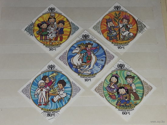 Монголия 1979 Дети. Международный год ребёнка. 5 марок
