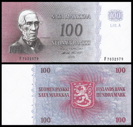 [КОПИЯ] Финляндия 100 марок 1963 (водяной знак)