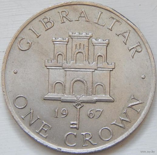 7. Гибралтар 1 крона 1967 год