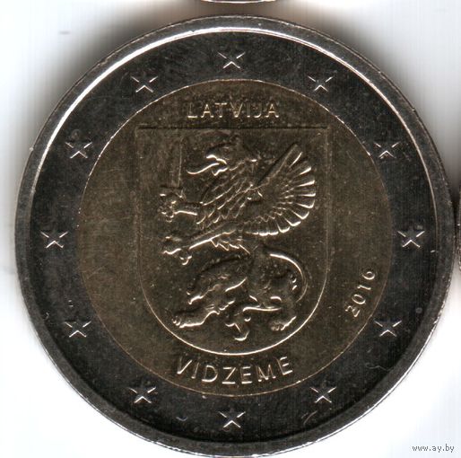 Латвия 2 евро "VIDZEME"