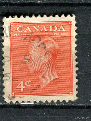 Канада - 1949/1951 - Король Гекорг VI 4С - [Mi.254A] - 1 марка. Гашеная.  (Лот 16CK)