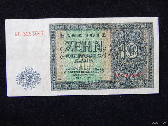 ГДР 10 марок 1948 г
