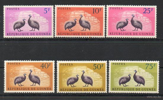 Птицы Гвинея 1961 год серия из 6 марок