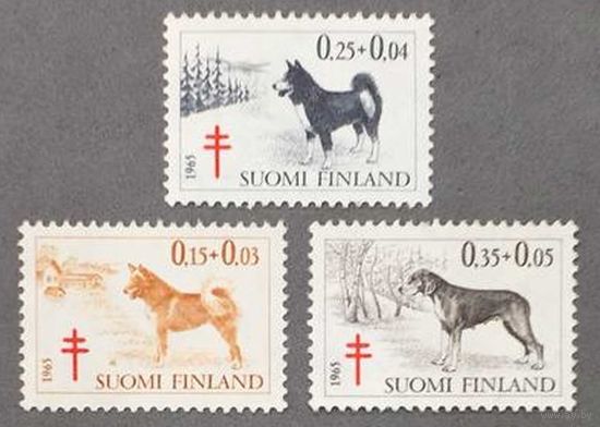 Финляндия 1965г Собаки